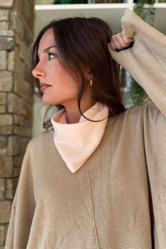 Jonti Knit Neckerchief Rosewater Marl